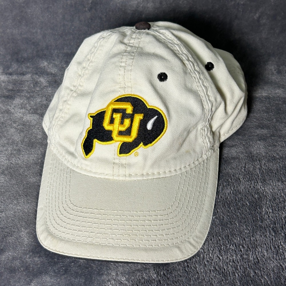 The Game Colorado Buffaloes Hat Mens Cream CU Buffalo Adjustable Baseball Cap